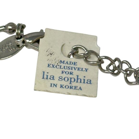 Lia Sophia Pixie Dust Necklace Lavender Iridescent Beaded Signed 16 Inch - Picture 4 of 7